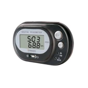 Podómetro Digital con Reloj Digital, Oregon Scientific PE320BK, negro