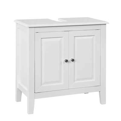 Armario para el Debajo del Lavado SoBuy FRG202-W 2 Puertas Blanco 60x30x62cm