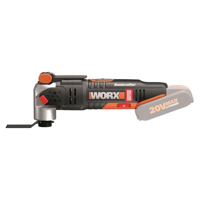 Multiherramienta Brushless Sonicrafter 20v worx powershare wx693.9 sin batería ni cargador motor escobillas velo hyperlock 2.0ah.