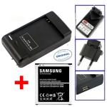 Cargador 3-1 bateria + bateria Original Samsung Galaxy S4 i9500 i9505 IV B600BE 2600mAh USB Red