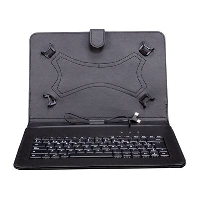 Funda Tablet Talius Cv3006B-Lk Negra Con Teclado Microusb , 10"" , Adaptador A Usb Tipo C