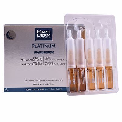 Ampollas Efecto Lifting Martiderm Platinum Night Renew 30 X 2ml