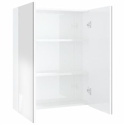 vidaXL Armario de cocina de pared de madera y puerta de vidrio blanco