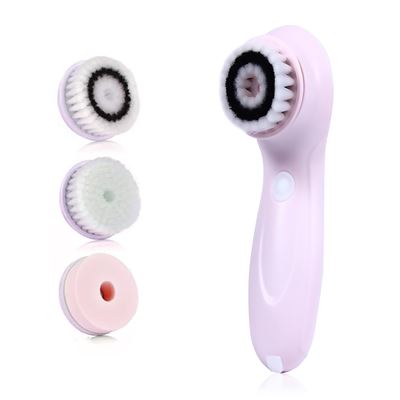 Cepillo 3 En 1 Limpiador Facial, Exfoliante, Desmaquillante Recargable Dam Rosa Claro