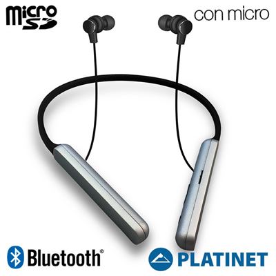 Auriculares Stereo Bluetooth Neck PM7074 Platinet Magnetic Sport Negros