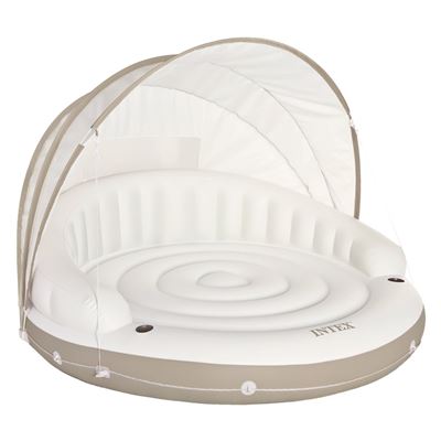 Isla Hinchable Intex Canopy Crema - 199X150 Cm