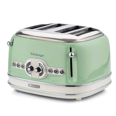 Ariete 0156/04, Tostadora Vintage, 4 Ranuras, 1630W, 6 Posiciones, Verde , Leroy Merlin - Imagen 2