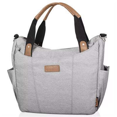 Bolsa Para Pañales Baninni, Bari Gris Claro Bndb009-lgy