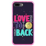 Funda Hapdey para iPhone 7 Plus - 8 Plus, Diseño Frase romántica, Love you to the moon and back, Silicona TPU