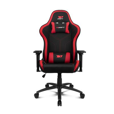 Silla Gaming Drift Gaming Silla Dr110 - Tejido Fabric Alta Transpriación, Reposabrazos 4d, Ruedas Silenciosas, Piston Clase 4, Inclinación, Cojines Cervical/lumbar, Negro/rojo
