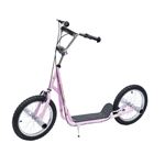 Patinete Scooter 2 Ruedas Manillar Ajustable Rosa 143x58x92-100cm