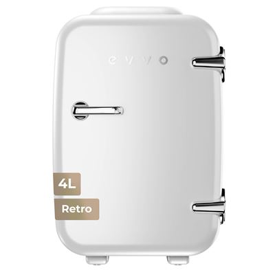 Mini Nevera EVVO F4 Retro con Sistema de Refrigeración y Ahorro de Energía, 4 L