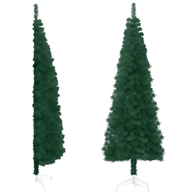 Medio árbol de Navidad artificial con soporte vidaXL verde 120cm 0,65 kg