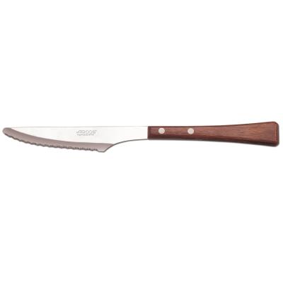 Cuchillo De Mesa Arcos Manchega 479400 Monoblock De Una Pieza De Acero Inoxidable 18/10, Mango De Madera Compromida Y Hoja De 12 Cm En Caja