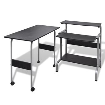 Escritorio vidaXL ajustable negro