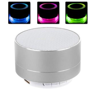 Altavoz bluetooth metálico con manos libres y leds - Gris - 1
