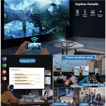 Proyector Flzen MX 7500 Lumens 1080p Android Wifi Bluetooth con Bolsa  Pantalla 100 - Proyectores - Los mejores precios