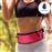 Riñonera Running Correa Ajustable y Banda Reflectante Rosa_2