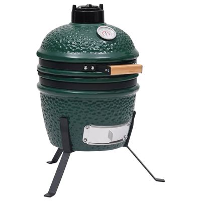 Barbacoa 2 En 1 Ahumadora Kamado De Cerámica Vidaxl Verde 56 Cm