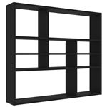 Estantería de pared vidaXL aglomerado negro 90x16x78 cm