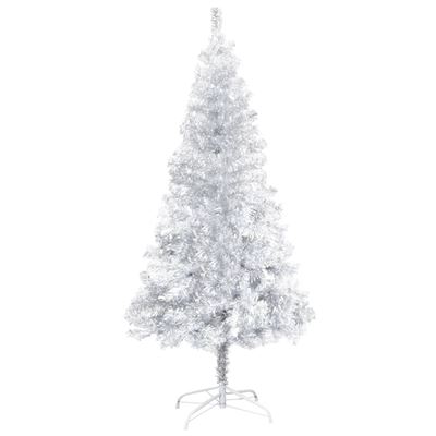 Árbol de Navidad artificial vidaXL con soporte plateado PET 120 cm