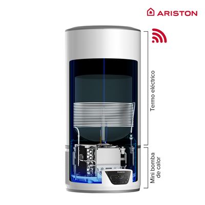 Termo eléctrico, Ariston, Lydos Wifi 80 litros + Soporte de pared Instafix,  Clase Energetica B