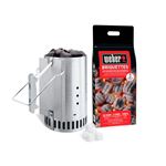 Set Chimenea Autoencendido weber kit de encendedor rapid fire 2kg briquetas+ 3 17631 con blancas 2 6