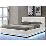 Cama Et Jardin con led anastasia blanco 180x200 cm mdf y madera 180 200