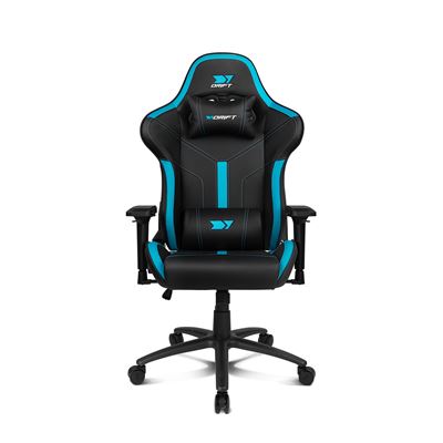 Silla Gaming Drift Gaming Silla Dr350 - Polipiel, Reposabrazos 4d, Ruedas Silenciosas, Pistón Clase 4, Inclinación, Cojin Lumbar/cervical, Color Negro/azul