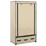 Armario vidaXL tela color crema 87x49x159 cm