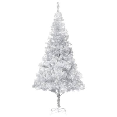 Árbol de Navidad artificial vidaXL con soporte plateado PET 240 cm