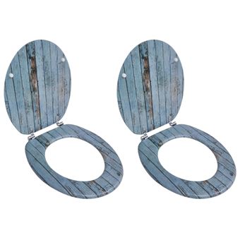 Asientos inodoro vidaXL tapas 2 uds MDF madera vieja