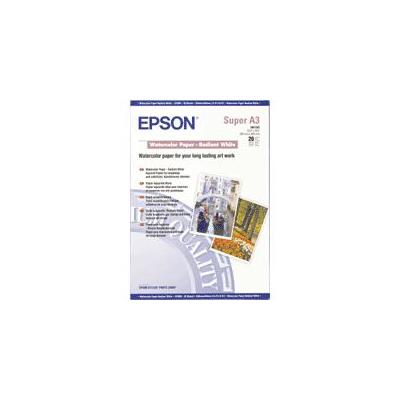 Papel para impresora Epson Papel acuarela blanco, DIN A3+, 190 g/m², 20 hojas