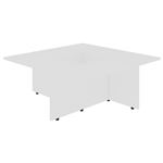 Mesa de centro vidaXL de aglomerado blanco 79,5x79,5x30cm