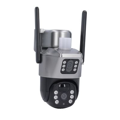 Cámara De Seguridad Solar Klack Wifi Para El Hogar Con Doble Lente, Ip66, Impermeable, Función De Conversación De 2 Vías