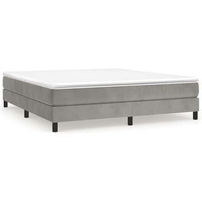 Vidaxl Estructura De Cama De Terciopelo 160X200 Cm Gris/Claro , Leroy Merlin - Imagen 2