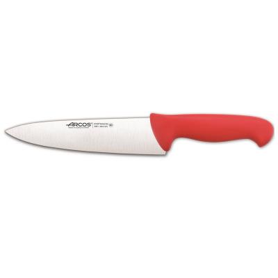 Cuchillo De Cocinero Arcos Colour - Prof 292122 De Acero Inoxidable Y Mango Ergonómico De Polipropileno - Rojo