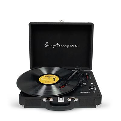 Tocadiscos Prixton Vc400 Bluetooth Reproductor Convertidor De Vinilos Negro