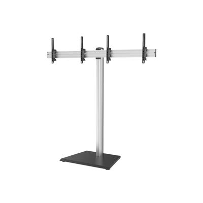 Soporte De Suelo Kimex 031-1222k1 Para 2 Tv 50""-55"" , Altura 175 Cm, Función Inclinable