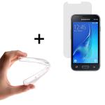 WoowCase | Funda Gel Flexible para [ Samsung Galaxy J1 Mini 2016 ] [ +1 Protector Cristal Vidrio Templado ] Ultra Resistente contra Arañazos y Golpes Dureza 9H, Carcasa Case Silicona TPU Suave