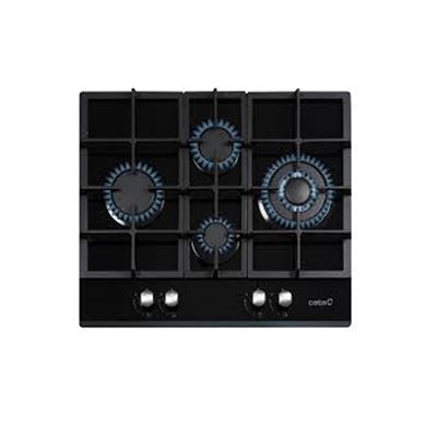 Placa De Gas Cata Lci 6031 Bk 4 Fuegos 64cm 9200w Negro