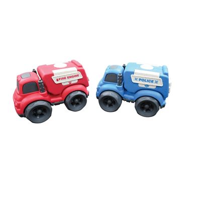 Coches Deslizantes - Paquete De Camiones De Policía Y De Bomberos Lexibook