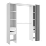 Vestidor con 4 cajones y cortina Suit Blanco