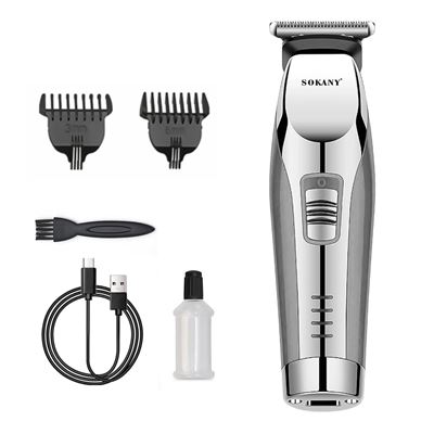 Recortador De Pelo Y Barba Dam Recargable Diseño Ergonómico Plata