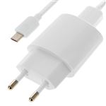 Cargador USB 1A Universal + cable micro-USB, Blanco