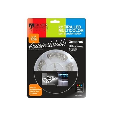 Kit Tira Led Rgb 3m 12v 7,2w/m Ip20