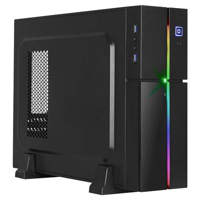 Caja PC microATX Aerocool PLAYA RGB 13 modos, Ventilador 8cm, Negro