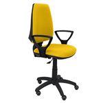 Silla de oficina ergonómica Piqueras y Crespo Modelo 14CP Brazos incluidos tejido amarillo