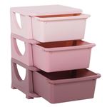 Torre de almacenamiento infantil Homcom rosa 37x37x56,5 cm