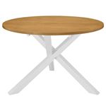 Mesa de comedor vidaXL Blanca 120x75 cm MDF